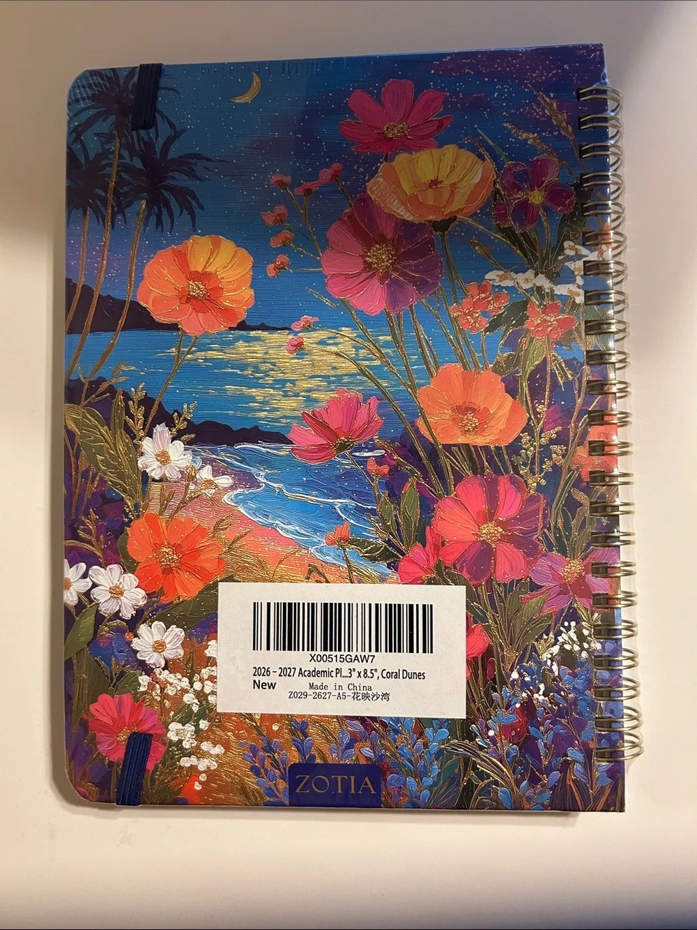 Weekly&Monthly calendar 2026-2027 Planner coral Dunes Hardcover NEW
